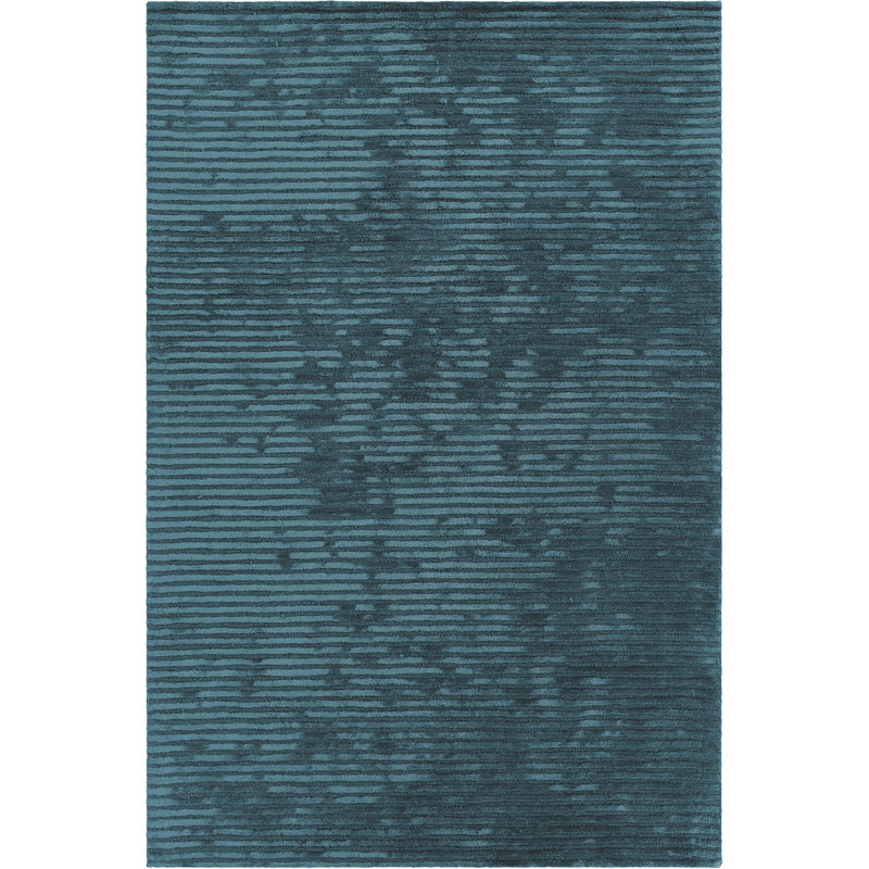 Tapis bleu touffeté à la main Angelo, Rectangle 3 pi 6 po x 5 pi 6 po