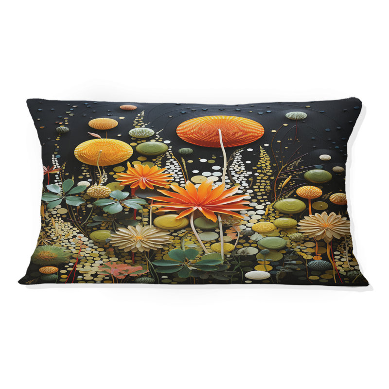 Coussin Orange Mid Century Natures Harmony II - Abstract Midcentury