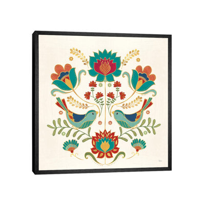 Folk Floral III V2 by Veronique Charron - Print on Canvas