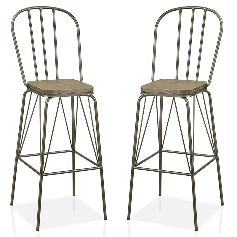 Tabouret de bar et de comptoir Hardnett, Bronze, Tabouret de bar (siège d'une hauteur de 30 po)