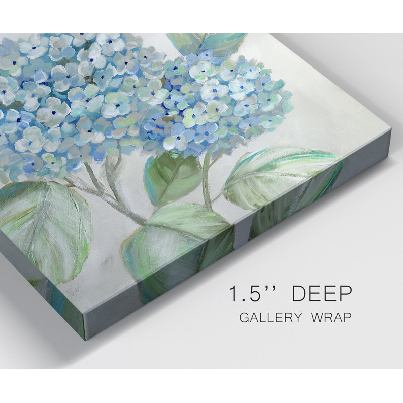 Hydrangea Beauty I - Ensemble de 2 reproductions sur toiles tendues, H 16 po x l 32 po x P 1 po