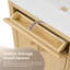 Meuble-lavabo simple 60 po Rian en chêne scandinave, sans comptoir, sans lavabo, garniture bronze satiné