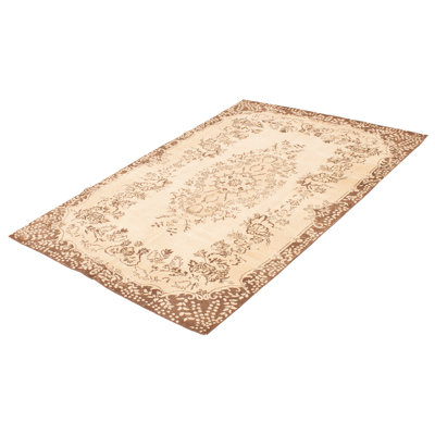 Sishpal One-of-a-Kind 5'8" x 8'8" 1990s Rectangle Wool Area Rug in Beige