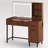 45.3’’L Modern Style Vanity Desk With Mirror, LED Lights And Power Outlet, Bedroom Makeup Vanity Table With Storage Cabinet And 4 Drawers-1181899373