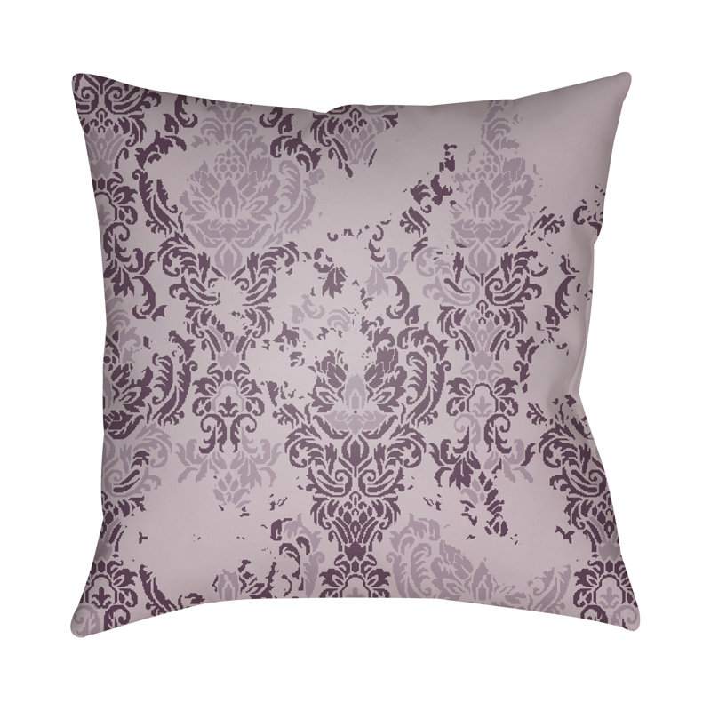 Square Pillow Cover & Insert, 20" H x 20" W x 4" D, Light Gray/Medium Gray