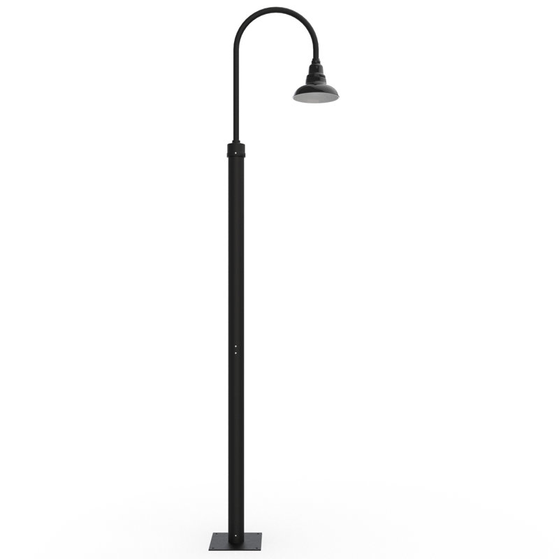 Lampadaire Adesh, H 96 po x l 8 po x P 18,5 po, Noir