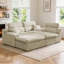 Canapé d'angle avec dossier haut, canapé en L avec chenille flammée, coussin en éponge haute densité compressé, canapé sans assemblage peu encombrant pour le salon, un appartement-1187087207