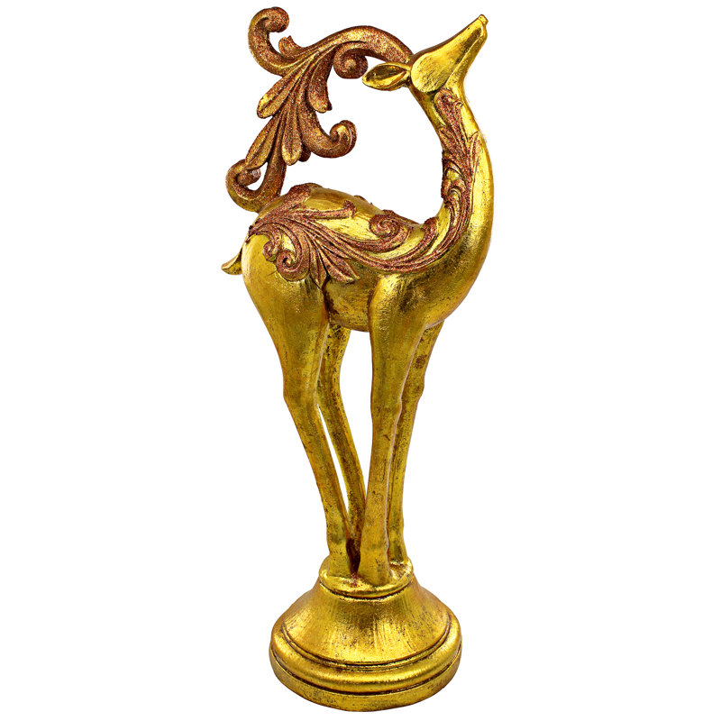 Santa's Romping Reindeer Christmas Statue