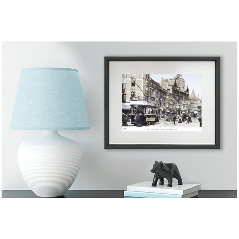 Nottingham, Long Row East 1902 - Single Picture Frame Print, 40cm H x 50cm W x 2.3cm D
