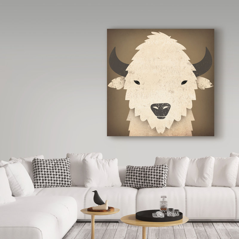 « buffalo i », art sur toile, H 35 po x l 35 po x P 2 po