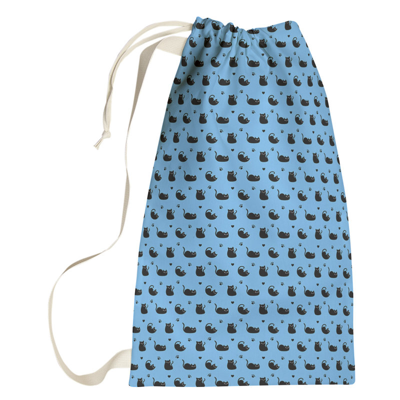 Sac à linge pour chat, Petit (H 64 po x l 20 po x P 1,5 po), Bleu