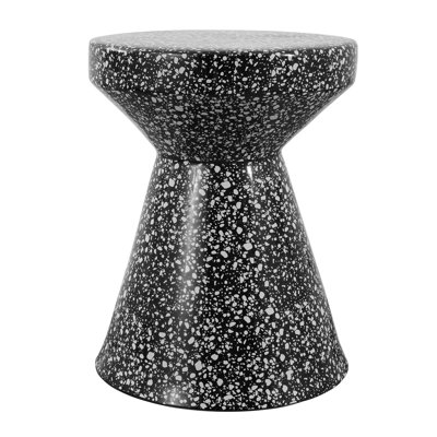 Sconyers 17.75" Modern Bohemian Terrazzo Indoor/Outdoor Drum Accent Table