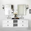 Meuble-lavabo double 72 po avec plateau en marbre Aishpreet