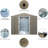 Grey 8ft X 10ft Metal Storage Shed With Foundation - Robust Galvanized Steel Build, Window, Punched Vents For Optimal Ventilation, Sliding Doors Padlock Easy Assembly Instructions Outdoor Door, And-117994303
