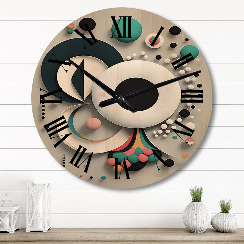 Horloge murale géométrique rétro, Grand
