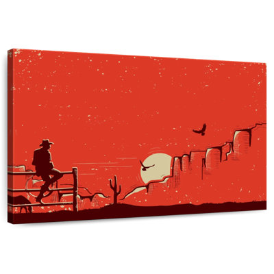 Paysage de coucher de soleil Lelar Cowboy