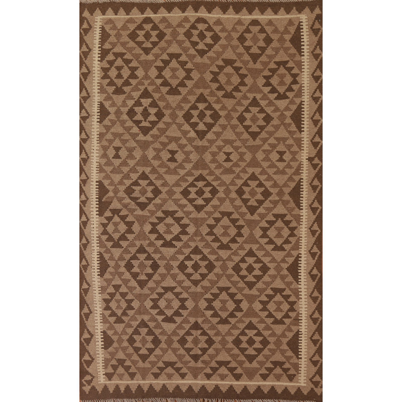Tapis oriental réversible en laine Kilim 5 x 8 po