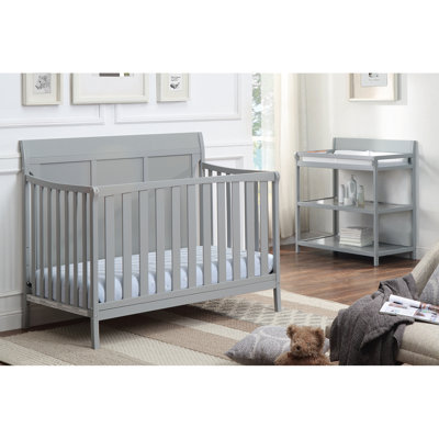 Lit de bébé convertible 4-en-1 Shailee - gris