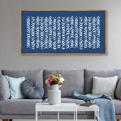 Large Framed Canvas Wall Art Blue Texture Canvas Wall Prints for Bedroom,Dinning Room