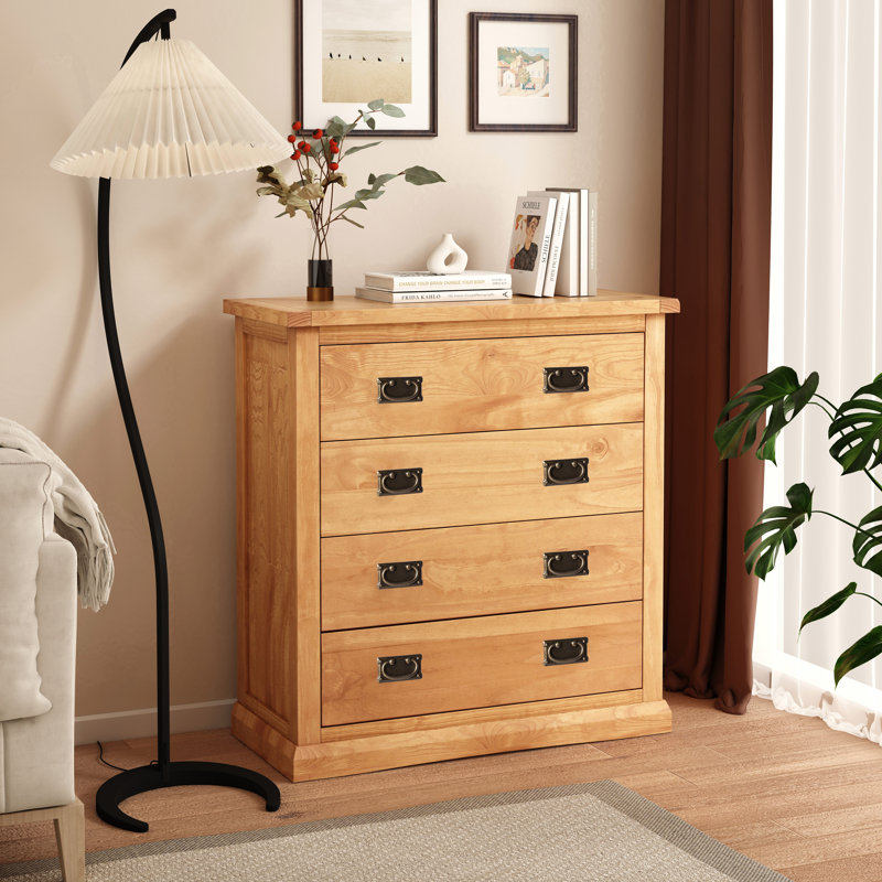 Nagle 90cm W 4 - Drawer Chest of Drawers, Chamfered