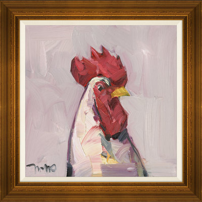 Chicken Portrait Painting by Joseph Mota