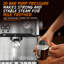Machine à espresso avec mousseur à lait et affichage de la pression