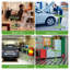 Table de travail roulante avec roues pour garage, atelier, capacité de charge de 20 lb-2134590965