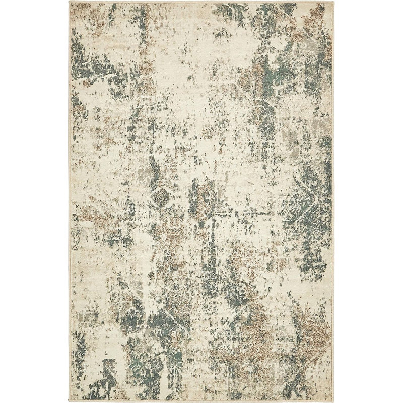 Tapis beige / gris / brun Wilhoit, Rectangle 4 pi x 6 pi