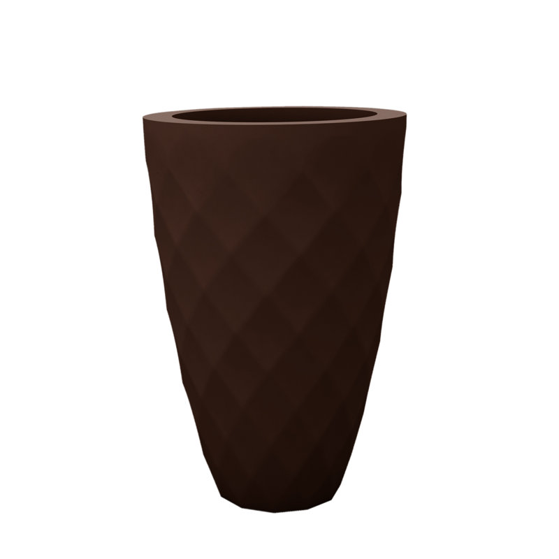 Nano Resin Pot Planter, 11" H x 5.5" W x 5.5" D, Bronze