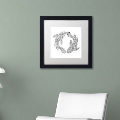 «Koi Fishes» par Chouquer, impression encadrée