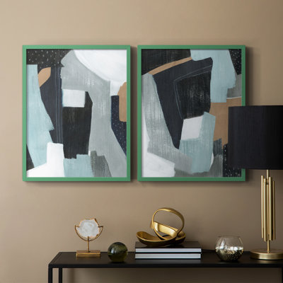Tangerine Lagoon I-Premium Framed Print -Ready to Hang - No Nails Required - No Nails Required