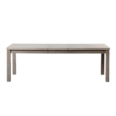 Table de salle à manger rectangulaire en bois gris et gris pierre