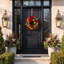 26" Holiday Wreath with Festive Leaves, Ornaments and Bows
