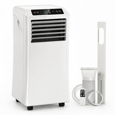 27.5" H Modern ABS Portable Air Conditioner with Dehumidifier & Window Kit for Apartment, Bedroom