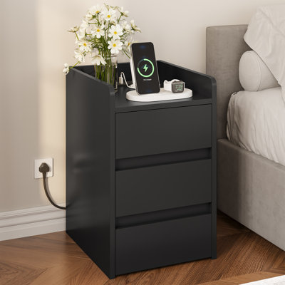 35cm W Manufactured Wood Bedside Table