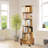 Tall 360° Rotating storage bookcase Bookshelf with Drawer and Locking Wheels for Living Room or Study-2082806449-2082806451