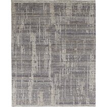 Bardot Hand-Knotted Wool Abstract Modern High Low 8'x10' Rug