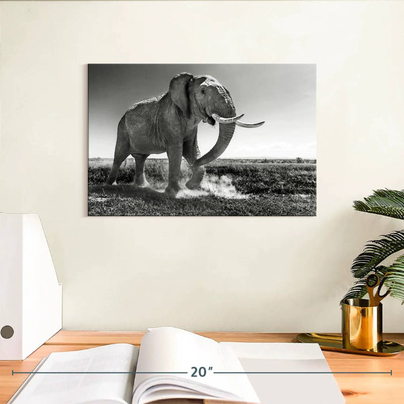 Brampt Grassland Elephant, 8" H x 12" W