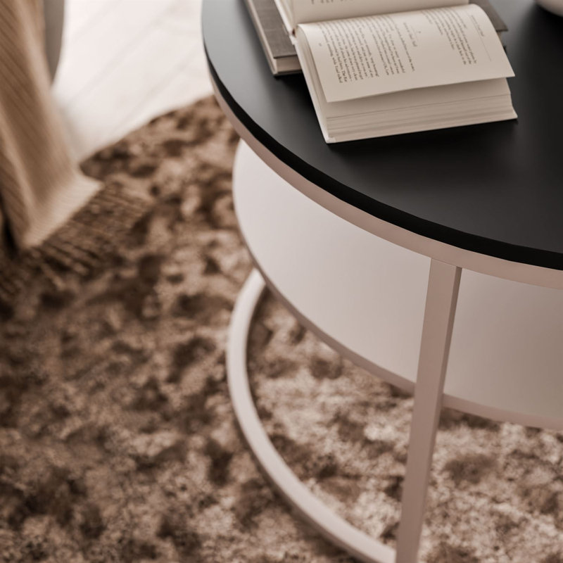 Frame Coffee Table with Storage, Black Matt