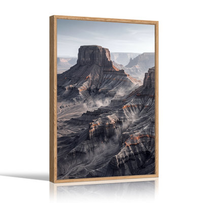 «Dramatic Gray Mesa and Canyon Landscape»