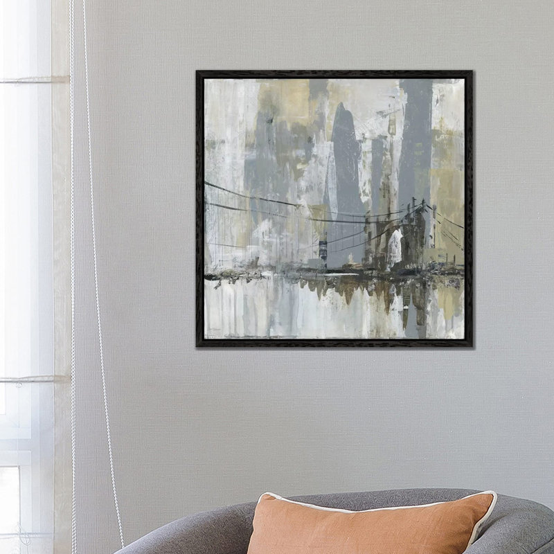 Midtown Bridge II by Carol Robinson - Print on Canvas, Black Framed Canvas, 66.04 cm H x 66.04 cm W