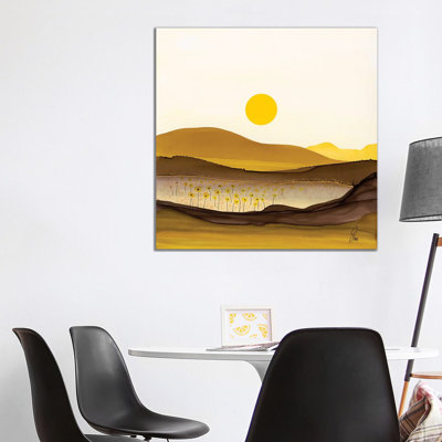 Ochre 1 Piece Wrapped Canvas Wall Art