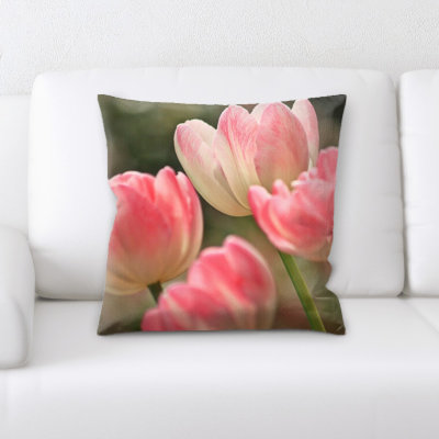 Floral Microsuede Throw Pillow