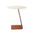 Merkel - Modern Ceramic + Leather End Table