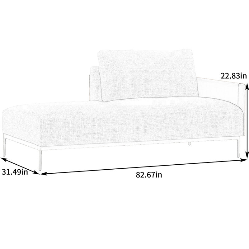 Fauteuil inclinable confortable avec structure en bois massif, Orienté à droite
