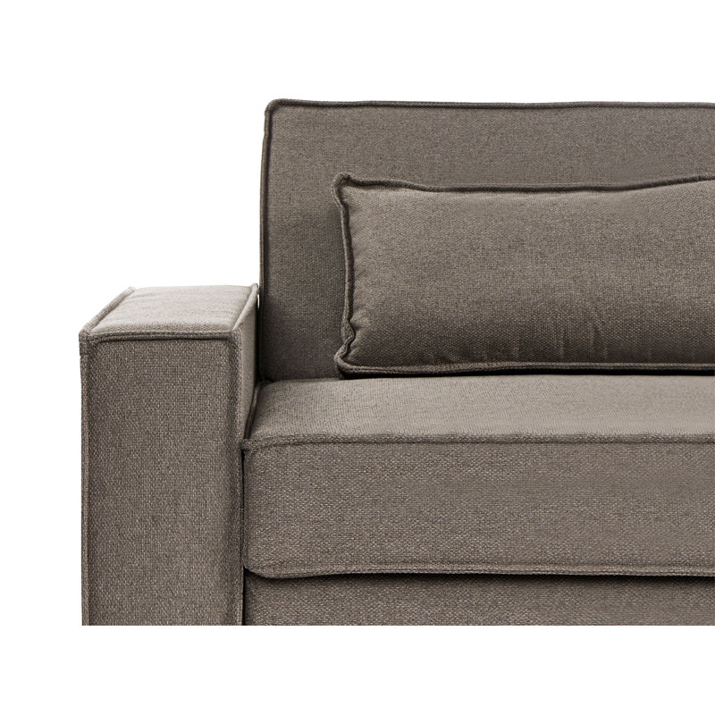 3 Seater Fabric Sofa Bed, Brown, Fabric