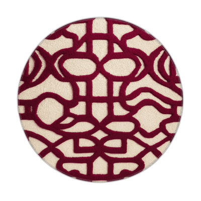 Trellis Red Indoor and Outdoor Area Rug