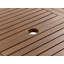 Gettinger Rectangular Acacia Solid Wood Extendable Outdoor with Umbrella Hole Dining Table - 220 cm W 90 cm D