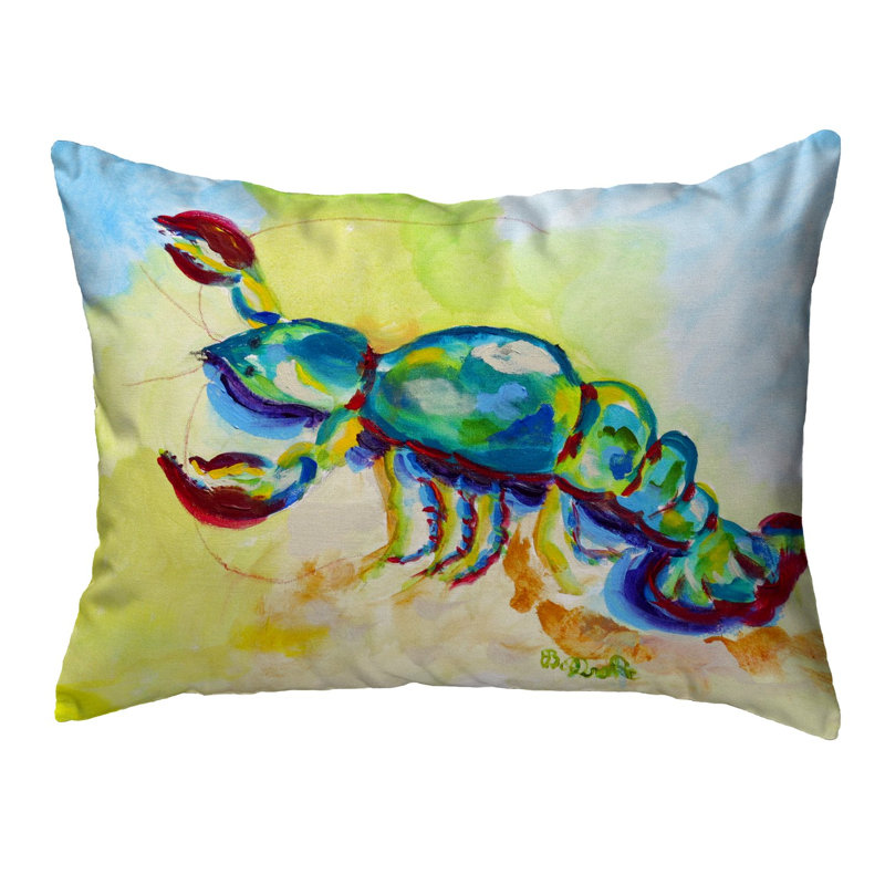  Housse et insert de coussin rectangulaire d'extérieur Colorful Lobster
