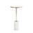 Short Cored Marble Table-Nickel